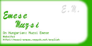 emese muzsi business card